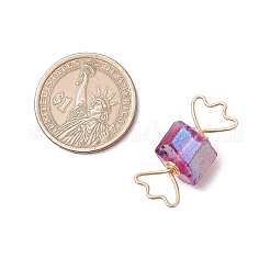 4шт 4 цвета гальванические подвески из натурального кварца&nbsp;PALLOY-TA00224-01