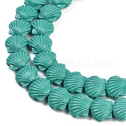 Нити резных бусин синтетического коралла&nbsp;CORA-K009-05B-03