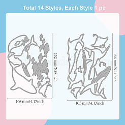 Углеродистая сталь разрезает трафареты DIY-WH0309-1903