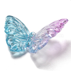 Двухцветные прозрачные акриловые бусины OACR-E041-06C