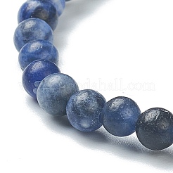 Sodalita naturales pulseras del estiramiento de abalorios&nbsp;BJEW-D446-A-36