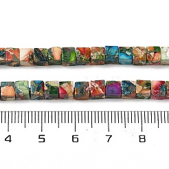 Hebras de cuentas de jaspe imperial sintéticas teñidas&nbsp;G-H087-F02-01A-1