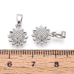 テクスチャードブラスペンダント  花のチャーム  プラチナ  11x9x3~3.5mm  穴：5x2~2.5mm&nbsp;KK-T080-84P