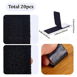 20 шт. самоклеящийся нейлон с полиэстеровыми липучками&nbsp;AJEW-SP0003-22C