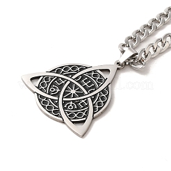 201 ожерелье с подвеской из нержавеющей стали с эмалью&nbsp;NJEW-P293-02P