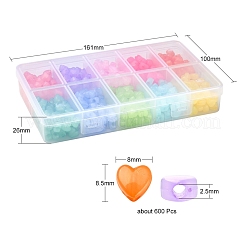 600шт 10 цвета имитация желе акриловые бусины MACR-YW0001-82