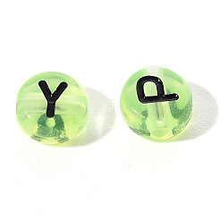 Прозрачные светло-зеленые акриловые бусины TACR-YW0001-09B