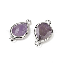 Подвески-коннекторы с граненым натуральным аметистом&nbsp;G-L514-048G-09