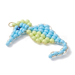 4 шт. подвески из стеклянного бисера в виде морского конька&nbsp;PALLOY-MZ01138