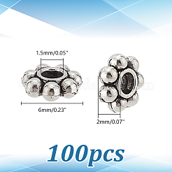 100 шт. бусины из сплава в тибетском стиле&nbsp;TIBEB-LP0001-03