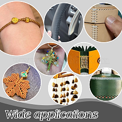 Круглый шнур из вощеного полиэстера длиной 90 м.&nbsp;YC-WH0019-02E