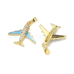 Латунные микропаве прозрачные подвески с фианитом&nbsp;KK-H254-10G