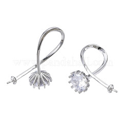 Латунная микропаве из прозрачного кубического циркония KK-N216-353