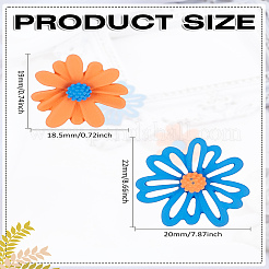 1 пара акриловых сережек-гвоздиков в виде цветка маргаритки&nbsp;EJEW-LP0013-05A