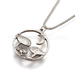 Сплав ожерелья шкентеля&nbsp;LS-NJEW-F278-01AS-RS