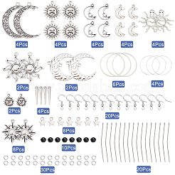 Kit de fabrication de boucles d'oreilles pendantes soleil et étoile&nbsp;DIY-SC0018-26
