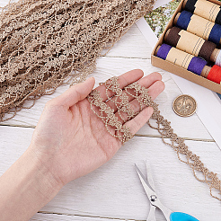 10 ярд полиэстеровой филигранной цветочной кружевной ленты OCOR-ME0001-08