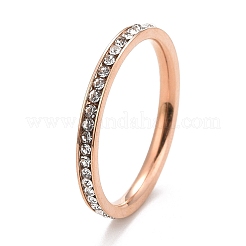 Ensemble de bagues en acier inoxydable 304 avec strass&nbsp;STAS-D178-02B