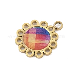 304 Edelstahl-Emaille-Anhänger&nbsp;STAS-P377-10G-A