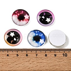 Cabochons en verre transparent imprimé&nbsp;GL-CBAA22A-17
