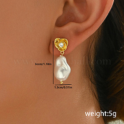 Элегантные латунные серьги-гвоздики KS8037-2