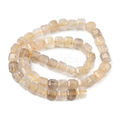 Нити бусин из натурального золота с рутилированным кварцем&nbsp;G-C267-A03