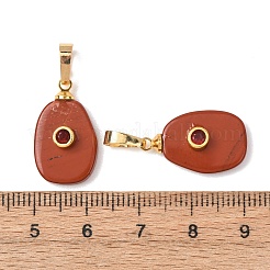 Natürliche rote Jaspis Anhänger&nbsp;G-P628-02G-01