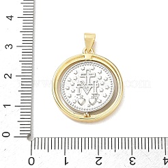 Pendentifs religieux en laiton sertis de micro-pavés de zircone cubique transparente&nbsp;KK-A303-11B-G