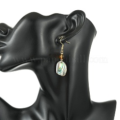 Paua coquille naturelle pendentif Boucles d'oreilles&nbsp;EJEW-JE07429-01