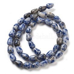 Fili di perle di diaspro macchia blu naturale&nbsp;G-B106-A15-01
