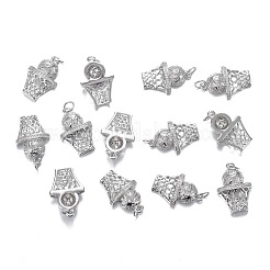 Кулоны из латуни с прозрачным фианитом ZIRC-F120-034P