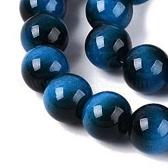 Colliers de perles en verre imitation œil de tigre&nbsp;GLAA-Q106-03A-B11