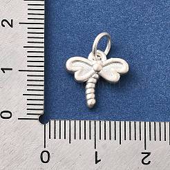 Изящные серебряные подвески в виде стрекоз с соединительными кольцами STER-I022-01S