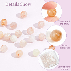 天然桜瑪瑙ビーズ1連  ラウンド  8~8.5mm  穴：0.8mm  約46個/連  15.08インチ（38.3cm）&nbsp;G-OC0003-29A