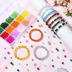 Rondelle стеклянные и сплавные стразы разделительные бусины наборы фурнитуры для изготовления ювелирных изделий DIY-YW0011-13