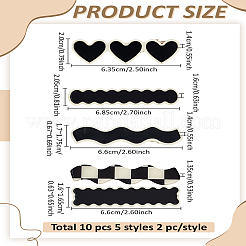 10 шт. 5 заколки для волос из сплава и ПВХ в виде аллигатора&nbsp;PHAR-LP0001-35B