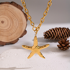 Ожерелья с подвеской в виде морской звезды из нержавеющей стали Summer Beach 304 для женщин&nbsp;GG5600