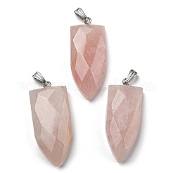 Cuarzo natural rosa señaló colgantes&nbsp;G-M405-07P-03