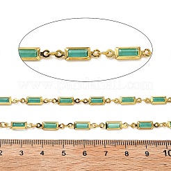 Прямоугольные звенья латунных стеклянных цепей&nbsp;CHC-R001-01G-04