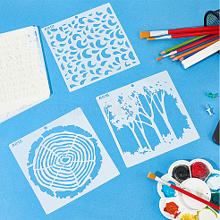 1 набор экологически чистых пластиковых трафаретов для рисования силуэтов животных AJEW-GF0010-61