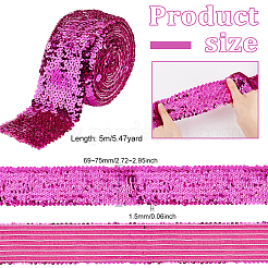 Perle di plastica paillette elastiche&nbsp;OCOR-WH0077-45B