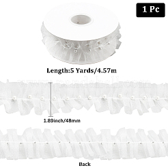 Полиэстер с пластиковыми бусинами-жемчужинами&nbsp;OCOR-WH20003-63B