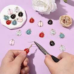 20шт 5 цвета сплава эмалевые подвески&nbsp;ENAM-YW0005-67