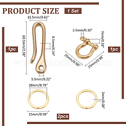 Латунные застежки для якорных дужек с D-образным кольцом KK-PH0001-98