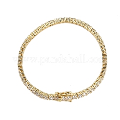 Bracelets en laiton micro pavé de zircons cubiques transparents pour femmes&nbsp;BJEW-M047-03G