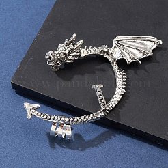 Серьги-каффы с драконом из сплава EJEW-FS0001-08