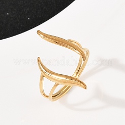 Кольца-манжеты из нержавеющей стали 304 для женщин&nbsp;RJEW-H255-01G-04