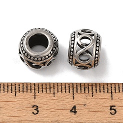 Европейские бусины из нержавеющей стали 304 STAS-S129-10P