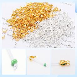 1200 шт. 2-х цветные латунные наконечники для бусин&nbsp;KK-SP0001-94