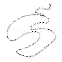 Цепочки-колье из текстурированной цепочкой из нержавеющей стали 304 толщиной 2 мм NJEW-T016-14P